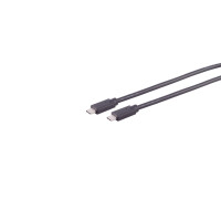 USB Kabel Typ-C Verbindungskabel, 2.0, 100W, schwarz, 3,0m