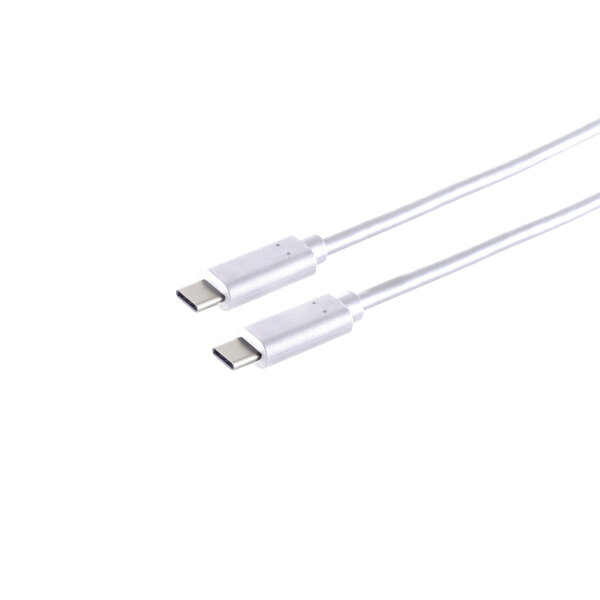 USB Kabel 3.2 USB Typ C Stecker auf USB Typ C Stecker, Gen 2x2 weiß, 1m