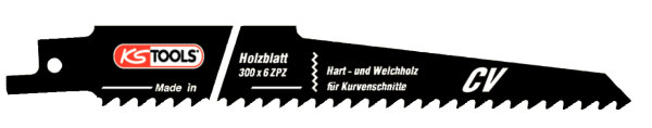 Säbelsägeblatt Kurvenschnitt, CV, 300mm, 4,2mm, 5er Pack