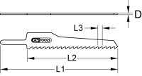 Säbelsägeblatt Kurvenschnitt, CV, 300mm, 4,2mm, 5er Pack