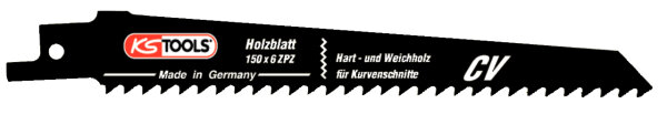 Säbelsägeblatt Kurvenschnitt, CV, 150mm, 4,2mm, 5er Pack