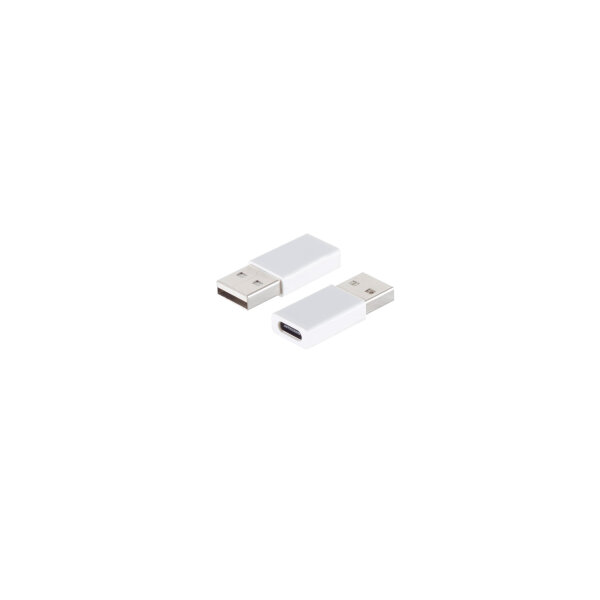 Adapter USB 2.0 A Stecker auf USB 3.1 C Buchse, weiß