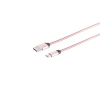 USB Lade-Sync Kabel USB A/ micro, Steel Rose 1m