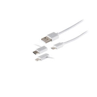 USB Lade-Sync Kabel 3in1 Micro/Typ C/8-pin St.1m