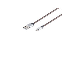 USB-Ladekabel A Stecker auf USB Micro B braun 0,9m