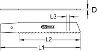 Säbelsägeblatt Rems, HSS-Bi-Metall, 200mm, 1,8mm, 5er Pack