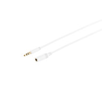 3,5mm Mini-St. - 3,5mm Mini-Buchse Rund ws 1,5m