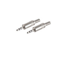 2x Klinkenstecker Stereo 3,5mm, Metall