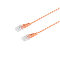 RJ45 Stecker/RJ45 Stecker Rund 4-adrig orange 0,5m