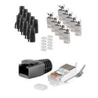 Stecker SET für Verlegekabel bis AWG 23 schwarz VE 10