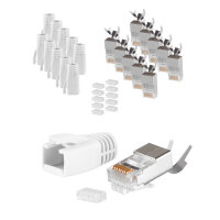 Stecker SET für Verlegekabel bis AWG 23 weiß...