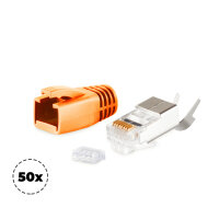 Stecker SET für Verlegekabel bis AWG 23 Orange VE 50