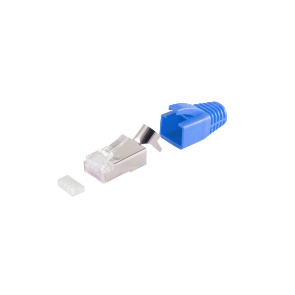 Stecker SET für Verlegekabel bis AWG 23 blau VE 1