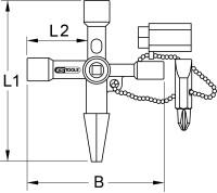 Universal-Schaltschrankschlüssel, 61mm