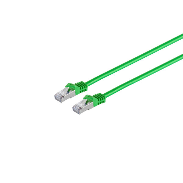 RJ45 Patchkabel m. CAT 7 Rohkabel  PIMF grün 0,5m