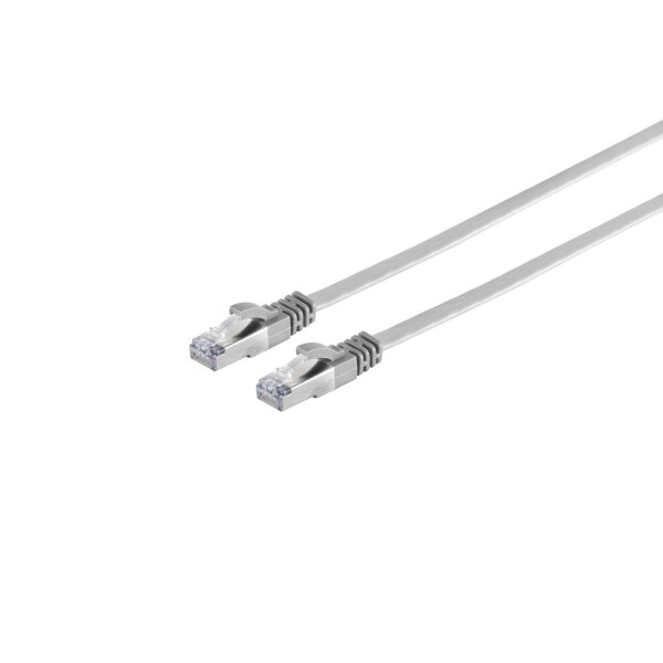 RJ45 Flachkabel m. CAT 7 Rohkabel slim 1m