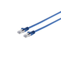 RJ45 Flachkabel m. CAT 7 Rohkabel slim blau 0,25m