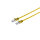 RJ45 Flachkabel m. CAT 7 Rohkabel slim gelb 0,25m