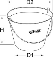 Kunststoff-Eimer, 11 Liter