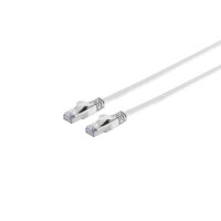 RJ45 Flachkabel m. CAT 7 Rohkabel slim weiß 5m