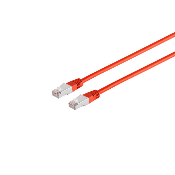 Patchkabel cat 6 S/FTP PIMF Halogenfrei rot 0,25m