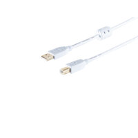 USB High Speed 2.0 Kabel mit Ferrit, A/B Stecker, USB...