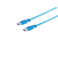 USB Kabel A Stecker / A Stecker USB 3.0 blau 0,5m