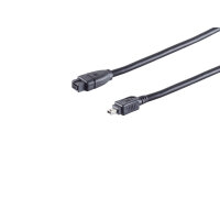 FireWire-Kabel IEEE 1394B 9pol St/1394A 4pol St 1m