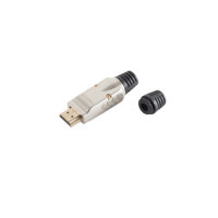 HDMI-Stecker Metalll Selbstmontage, schwarz