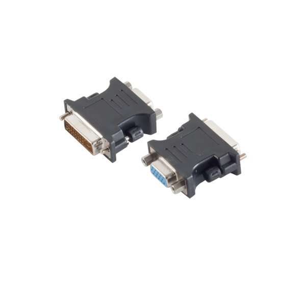 Adapter DVI-A-Stecker 12+5 Single-Link/VGA-Buchse