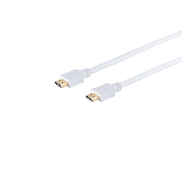 HDMI A-Stecker/HDMI A-Stecker verg. HEAC weiß 2m