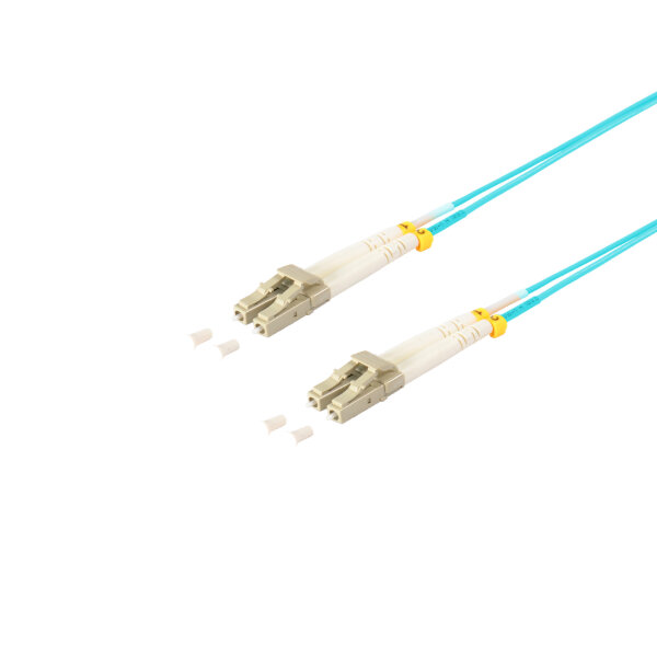 Duplex Patchkabel LC/LC 50/125µ OM3 aqua 2m