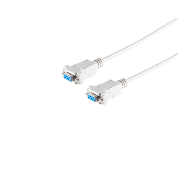 Null-Modem-Kabel 2x9-pol. Sub-D-Buchse 1,8m