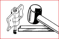 Schlageisen mit PVC-Griff, 290mm