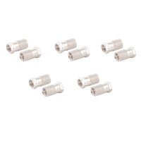 F-Stecker 8,0---mit großer Mutter--VE5