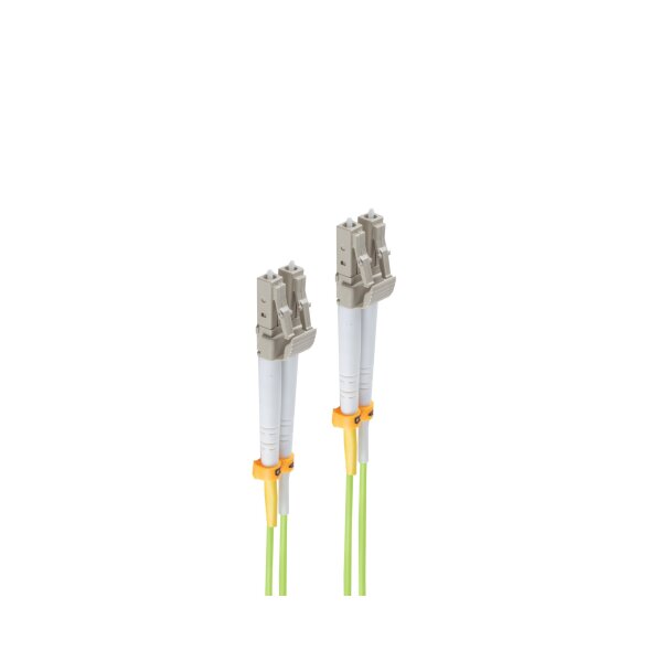 shiverpeaks®--Duplex Patchkabel LC/LC 50/125µ, OM5, lindgrün, 0,5m