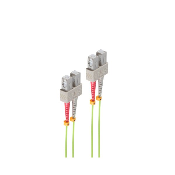 shiverpeaks®--Duplex Patchkabel SC/SC 50/125µ, OM5, lindgrün, 1,0m