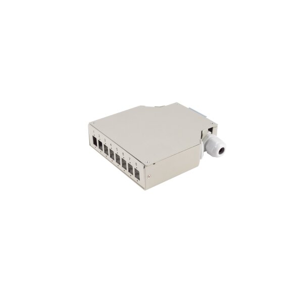 shiverpeaks®--LWL-Verteilerbox, Metall, 8-fach, DIN rail, grau