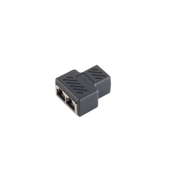 shiverpeaks®--cat. 6A Patchkabeladapter, RJ 45 Buchse auf 2 x RJ 45 Buchse, Vollgeschirmt