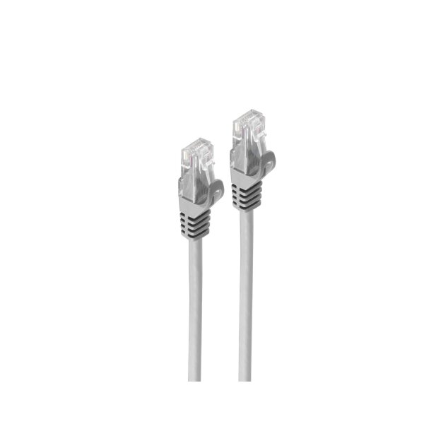 shiverpeaks®--Netzwerkkabel-RJ45 Patchkabel U/UTP mit CAT 7 Rohkabel grau 0,25m