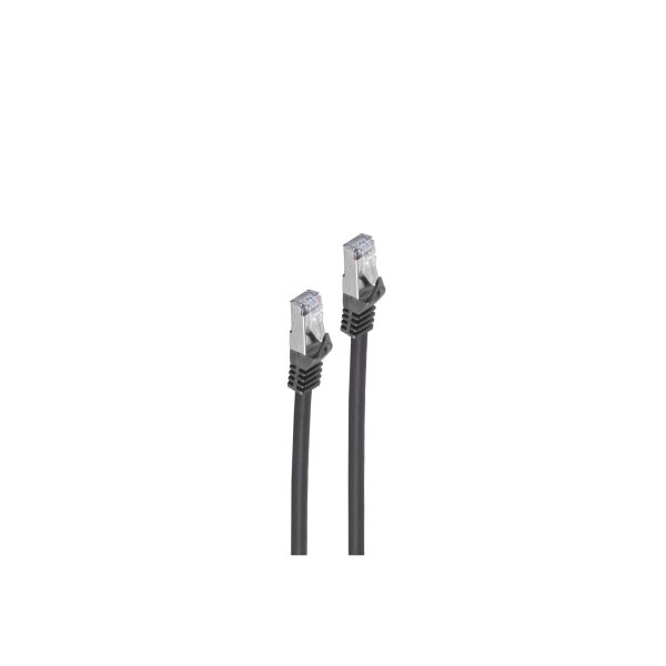 shiverpeaks®--Netzwerkkabel-RJ45 Patchkabel, Cat. 7 S/FTP, PUR, schwarz, 0,25m