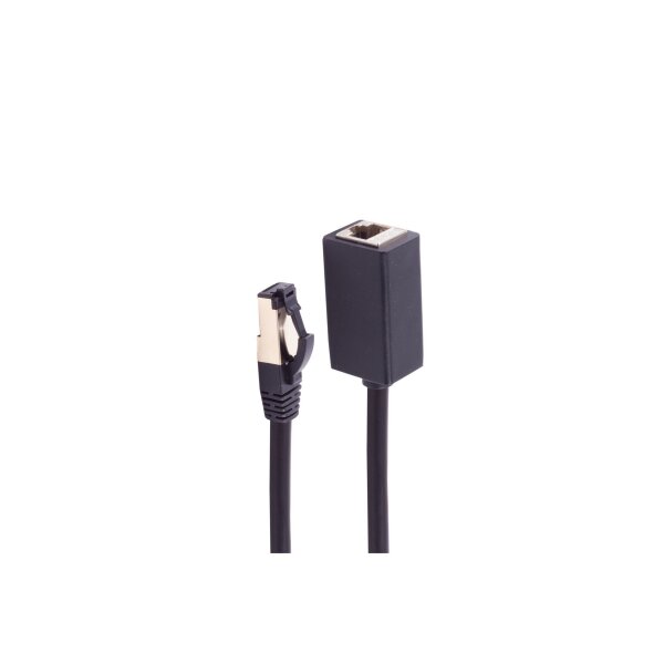 shiverpeaks®--Netzwerk-RJ45 Patchkabel-Verlängerung Cat. 8.1 LSZH schwarz 0,5m