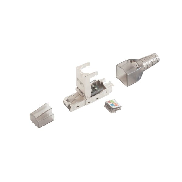 shiverpeaks®--Netzwerkstecker, cat. 6A Tool-less RJ45 Stecker mit Knickschutz geschirmt