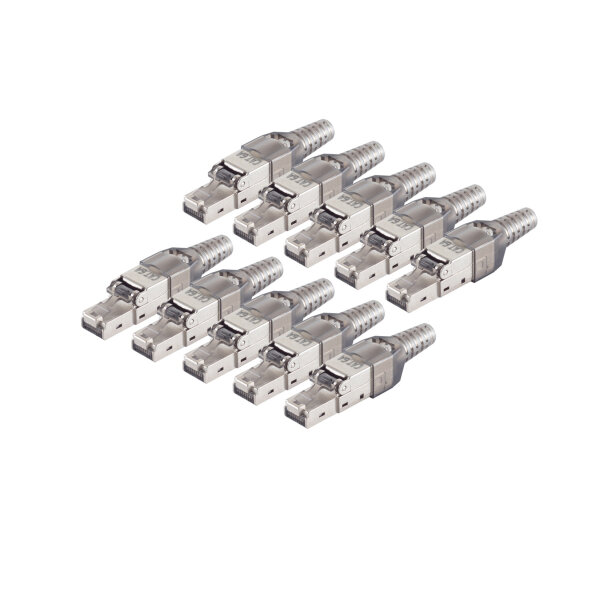 shiverpeaks®--Netzwerkstecker, cat. 6A Tool-less RJ45 Stecker mit Knickschutz geschirmt--VE10