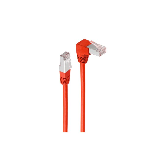 shiverpeaks®--Patchkabel, cat 6, S/FTP, PIMF, Winkel-gerade, rot, 2,0m