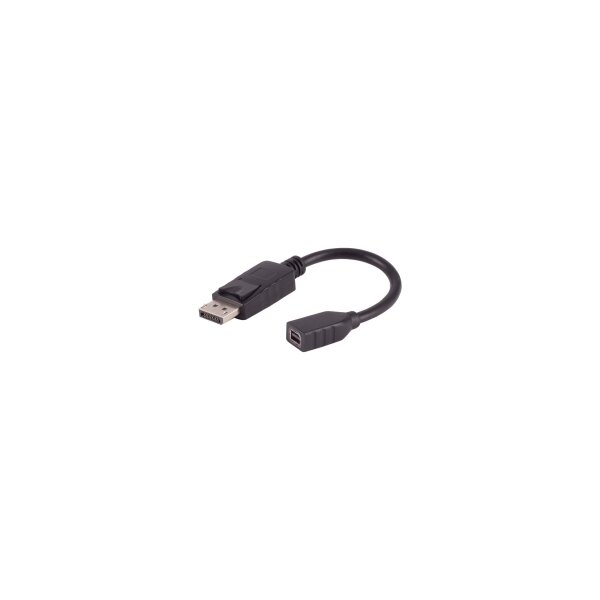 shiverpeaks®--DisplayPort 1.2 Adapter, DisplayPort Stecker auf Mini DisplayPort Buchse, 4K, 0,2m