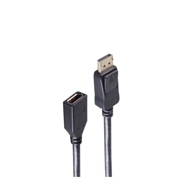 shiverpeaks®--Displayportkabel Verlängerungskabel, DisplayPort Stecker auf Buchse, 1.2, 4K, 0,5m