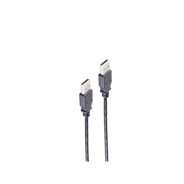 shiverpeaks®--USB High Speed 2.0 Kabel, A/A Stecker, USB 2.0, schwarz, 0,5m