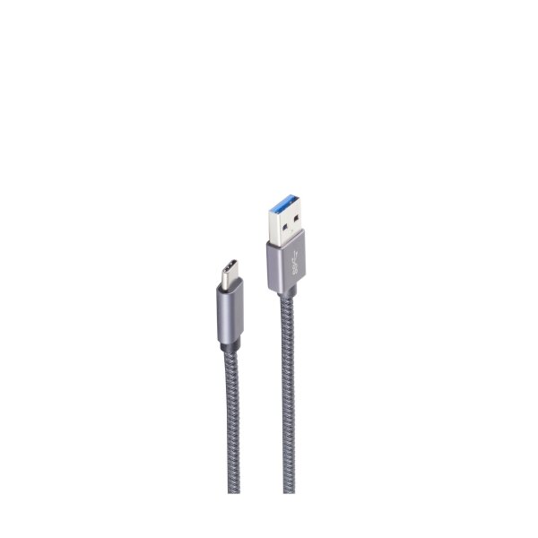 shiverpeaks®--USB A-C Kabel--USB-A Adapterkabel, USB-C®, 3.2 Gen 2, Pro, 1m