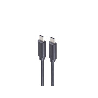 shiverpeaks®--USB-C Verbindungskabel--3.2 USB-C Stecker auf USB-C Stecker, Gen 2x2 schwarz, 2m